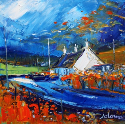 Storm Passing near St Ninians Bay Bute 12x12
